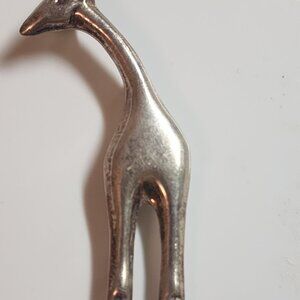 Modernist Giraffe Zoo 925 Sterling pin or pendant 3 inches